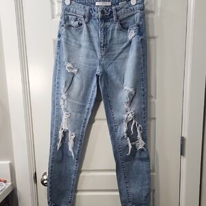 Eunina Tobi Distressed Mom Jeans Size 3